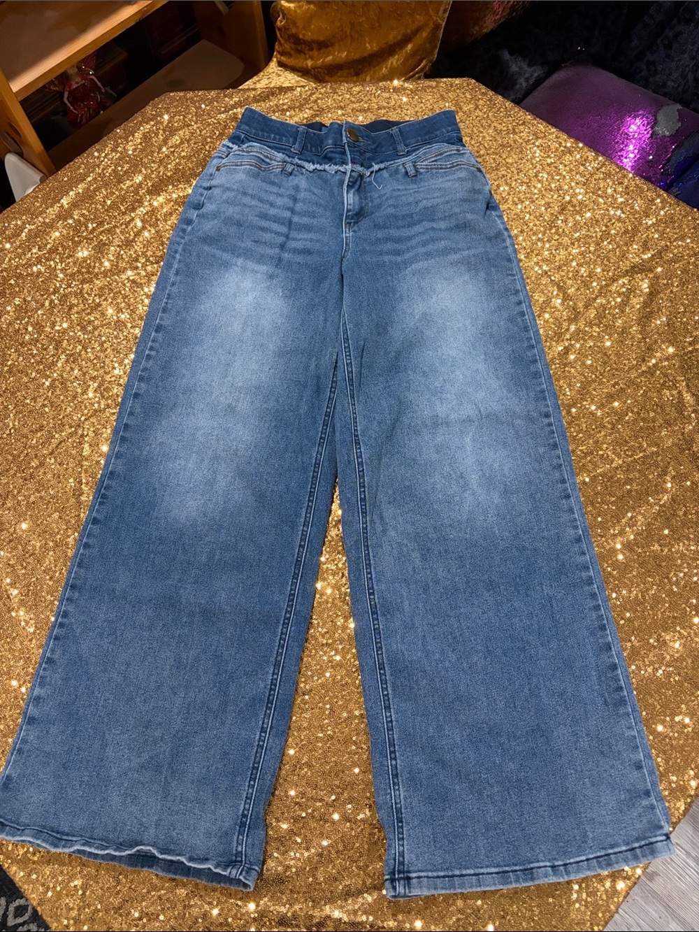 Democracy Medium Blue Wide-Leg Jeans